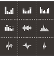 music soundwave icon set vector image
