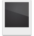 retro photo frame polaroid on white background vector image
