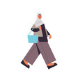 arabic woman walking in traditional clothes arab vector image vector image