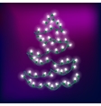 christmas light abstract tree 2 vector image