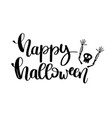 happy halloween card with lettering text vector image