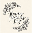 happy mothers day card with text and frame vector image