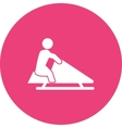 riding sled vector image vector image