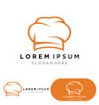 chef hat logo design template vector image vector image
