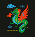 chinese happy new year of the dragon vector image vector image