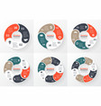 circle arrows infographic template vector image vector image