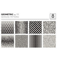 minimal geometric seamless patterns set vector image