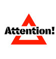 attention sticker stamp vector image