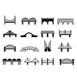 bridge icons set vector image vector image