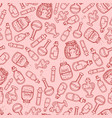 hand drawn witch bottles halloween pattern vector image
