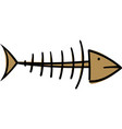 skeleton of fish vector image vector image