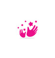 hands star clap logo vector image