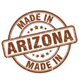 made in arizona brown grunge round stamp vector image vector image