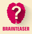flat brainteaser icon concept design vector image vector image