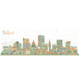 belfast northern ireland city skyline with color vector image