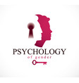 gender psychology concept created with man vector image