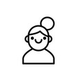 girl icon women icon vector image vector image