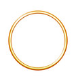 golden metal ring isolated on white background vector image
