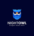 logo night owl gradient colorful style vector image vector image