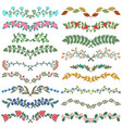 set dividers in nature design vector image
