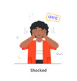 shock and surprise reactions abstract concept vector image vector image