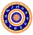 astrological wheel vector image