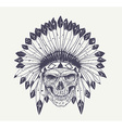 dotwork skull art vector image