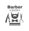 vintage barbershop badge or logo vector image