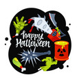 happy halloween - modern cartoon style colored vector image vector image