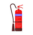 dry powder fire extinguisher protection equipment vector image