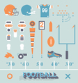 football equipment icons and symbols vector image vector image