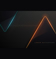 abstract neon color light tiangle shape background vector image vector image