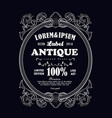 antique frame engraving border retro vector image