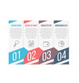 four steps infographics vector image