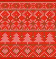 knitted christmas background seamless pattern vector image vector image