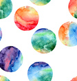 seamless pattern of watercolor circles vector image