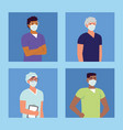 set nurses men vector image
