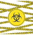 biohazard sign and tape vector image vector image