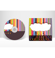 cd cover design template eps 10 transparencies vector image