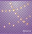 christmas glowing garland vector image vector image