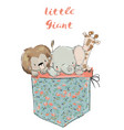 little pocket animals vector image