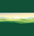 mountain landscape with a dawn an elongated vector image vector image
