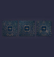 set of luxury cover templates square line vector image