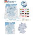 federal republic of germany maps with markers vector image vector image