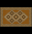 luxurious ethnic rug with orange and yellow shades vector image