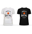 t-shirt cotton sportswear with basketball theme vector image vector image