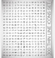 big 300 thin line icons set on white background vector image