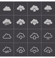 black clouds icons set vector image vector image