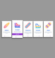 extreme sport activity onboarding elements icons vector image vector image