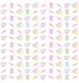 gummy bear and candy seamless pattern vector image
